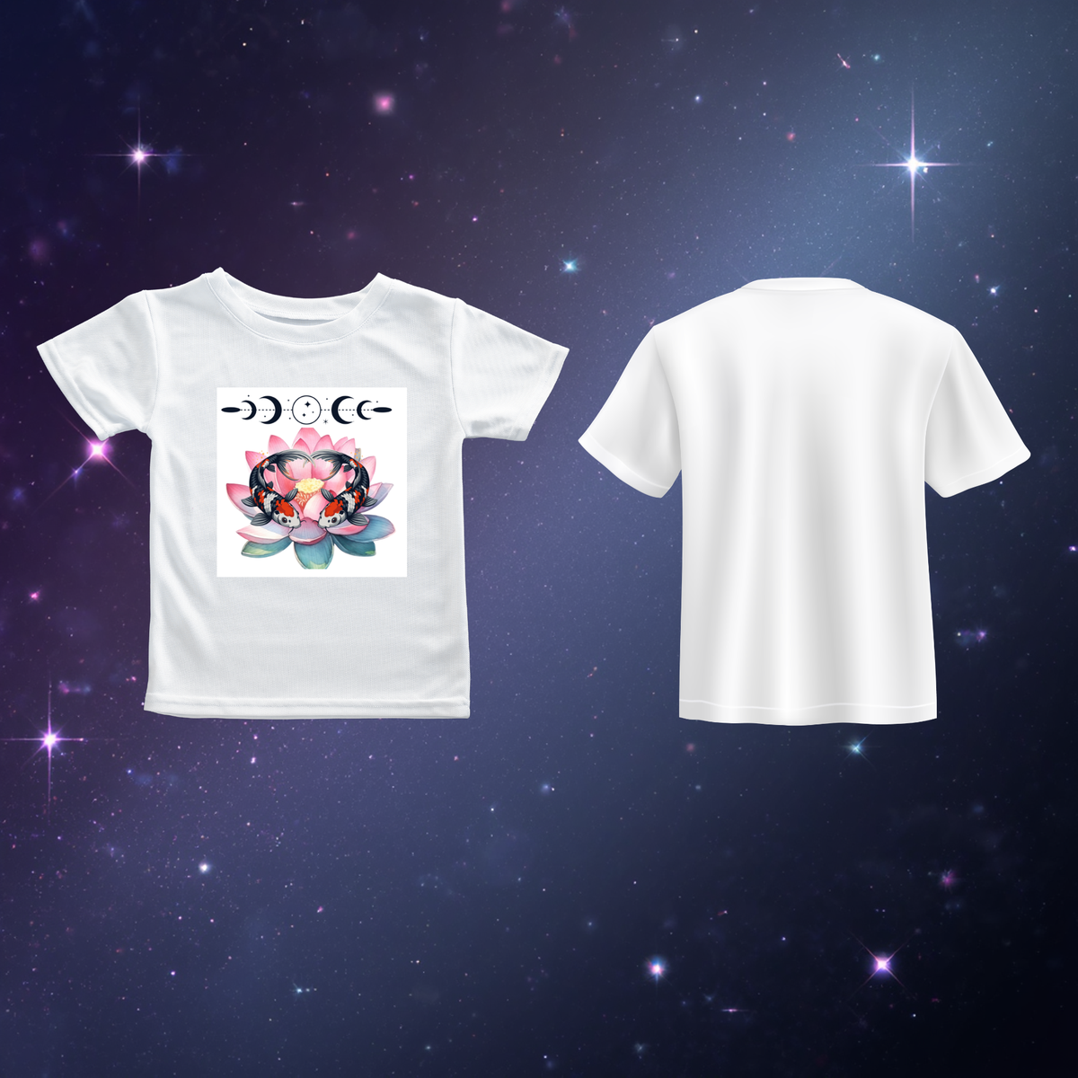 Koi Lotus Moon Phases T-Shirt