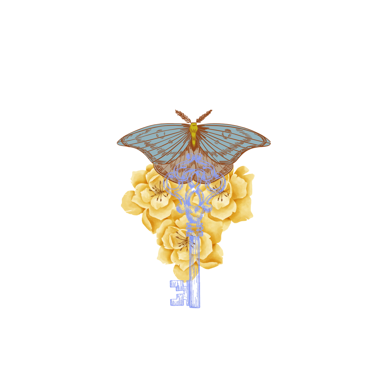 Victorian Butterfly Key T-Shirt