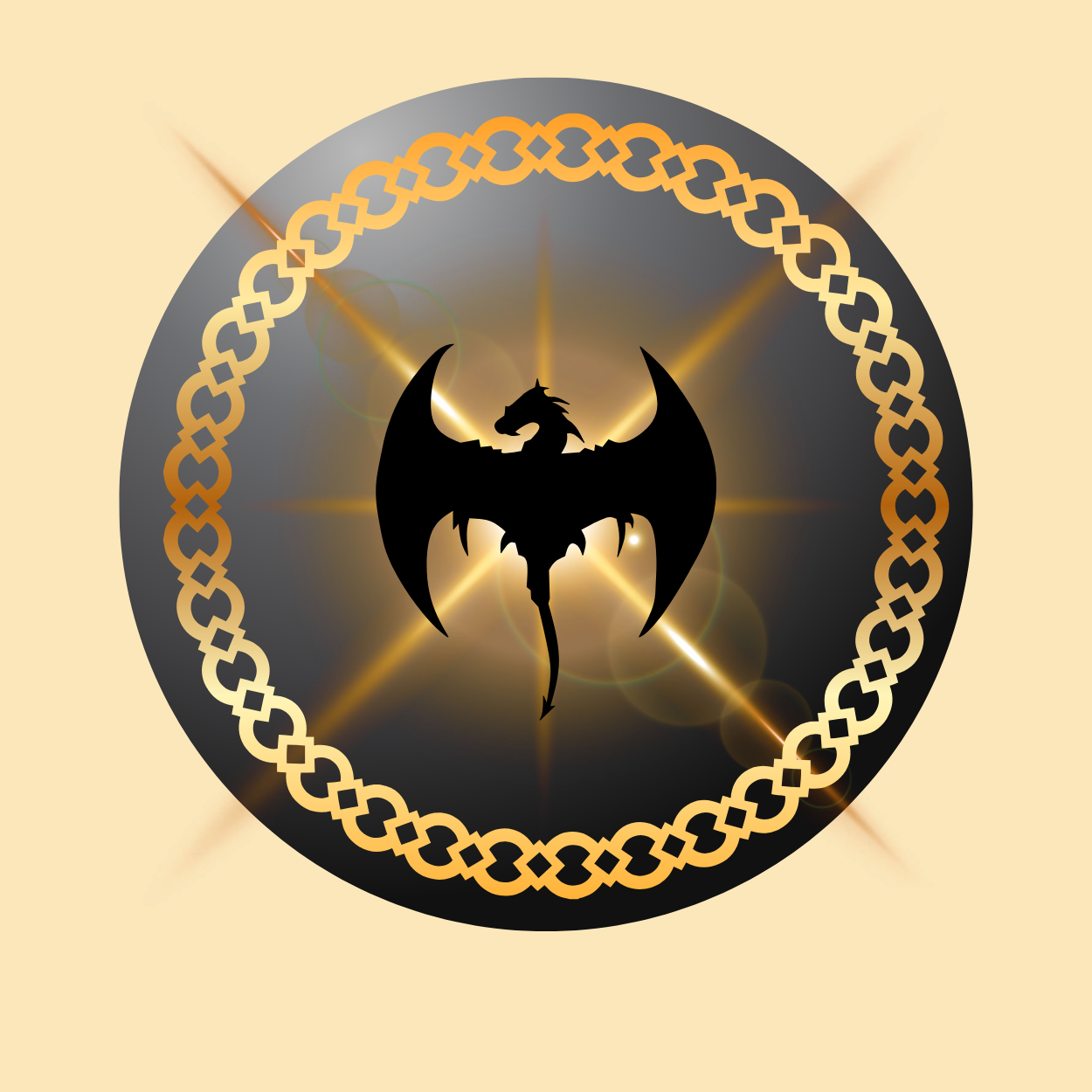 Black Dragon Gold Chain T-Shirt
